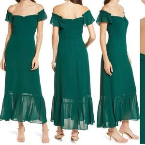 COPY - Reformation Butterfly Midi Dress (Color: Emerald)